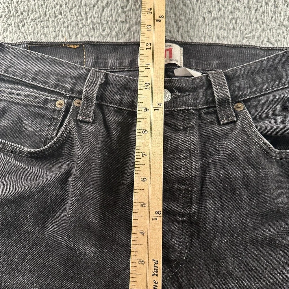 Levis 501xx Jeans Mens 34x30 Black Straight Leg Button Fly Dark Wash Denim Y2K